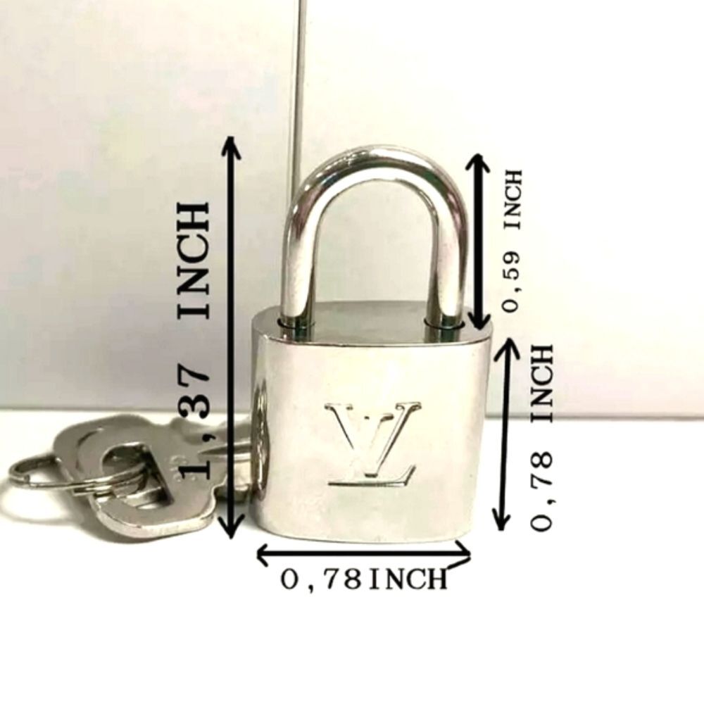 Authentic Vintage Louis Vuitton #318 Gold Padlock Lock & 2 keys LV - Picture 6 of 7